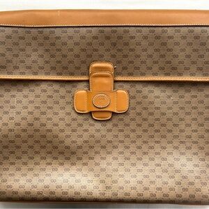 Vintage Gucci Tan Portfolio Laptop Bag